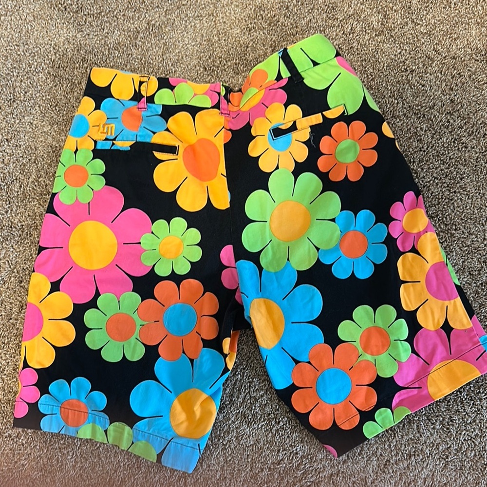 Loudmouth Floral Black Multi-Color Men's Shorts - Picture 2 of 4
